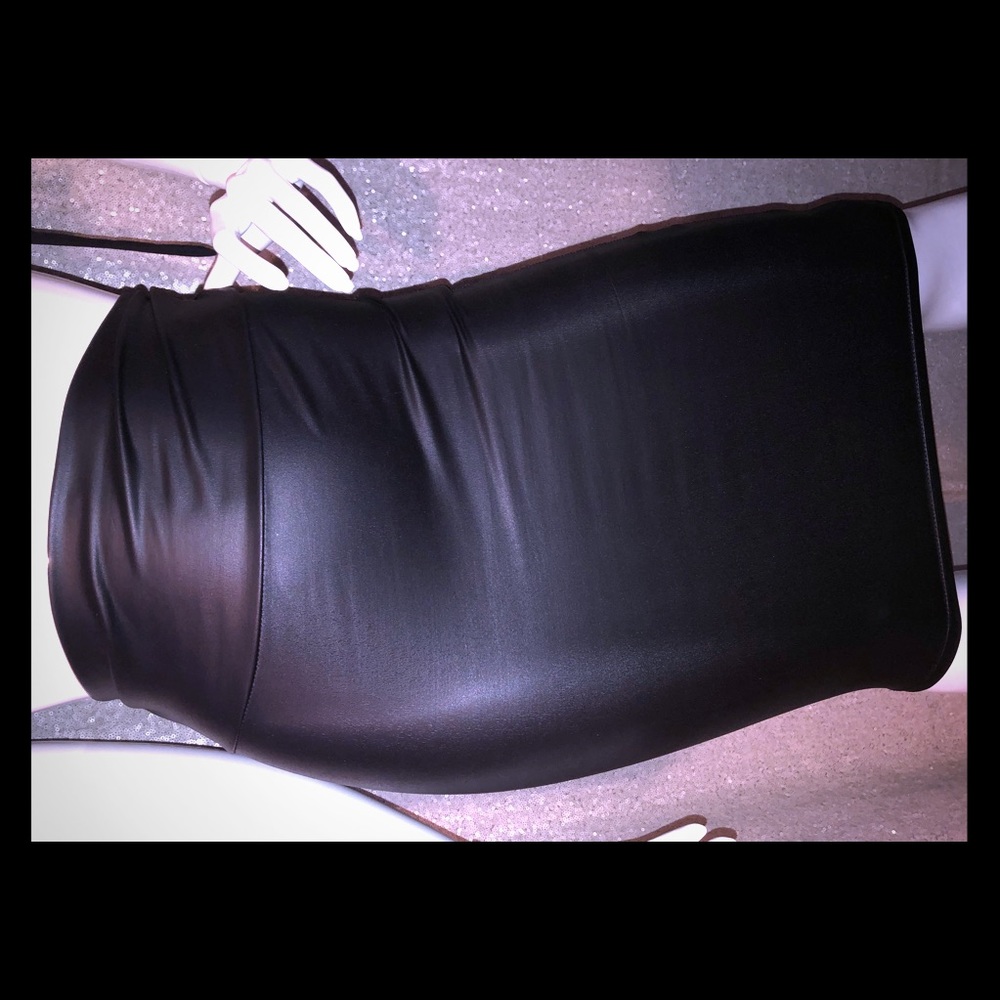 fierce pencil skirt faux leather